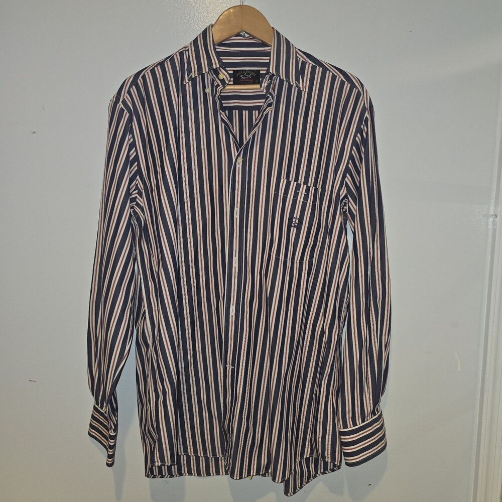 Paul And Shark Yachting Mens Multicolor Stripped Shirt Size 41
